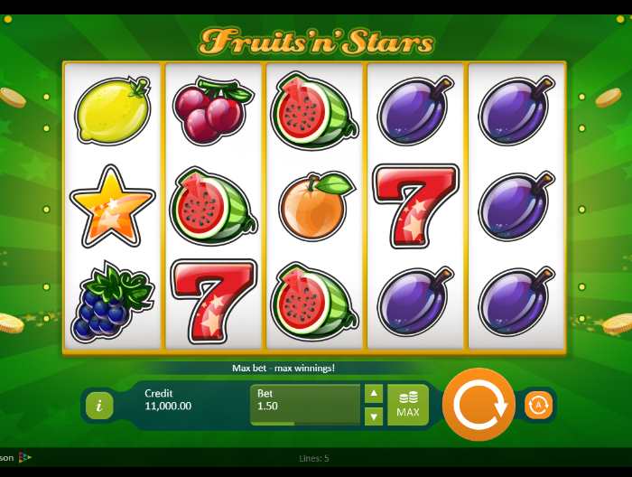 Играть в автомат Fruits`n`Stars